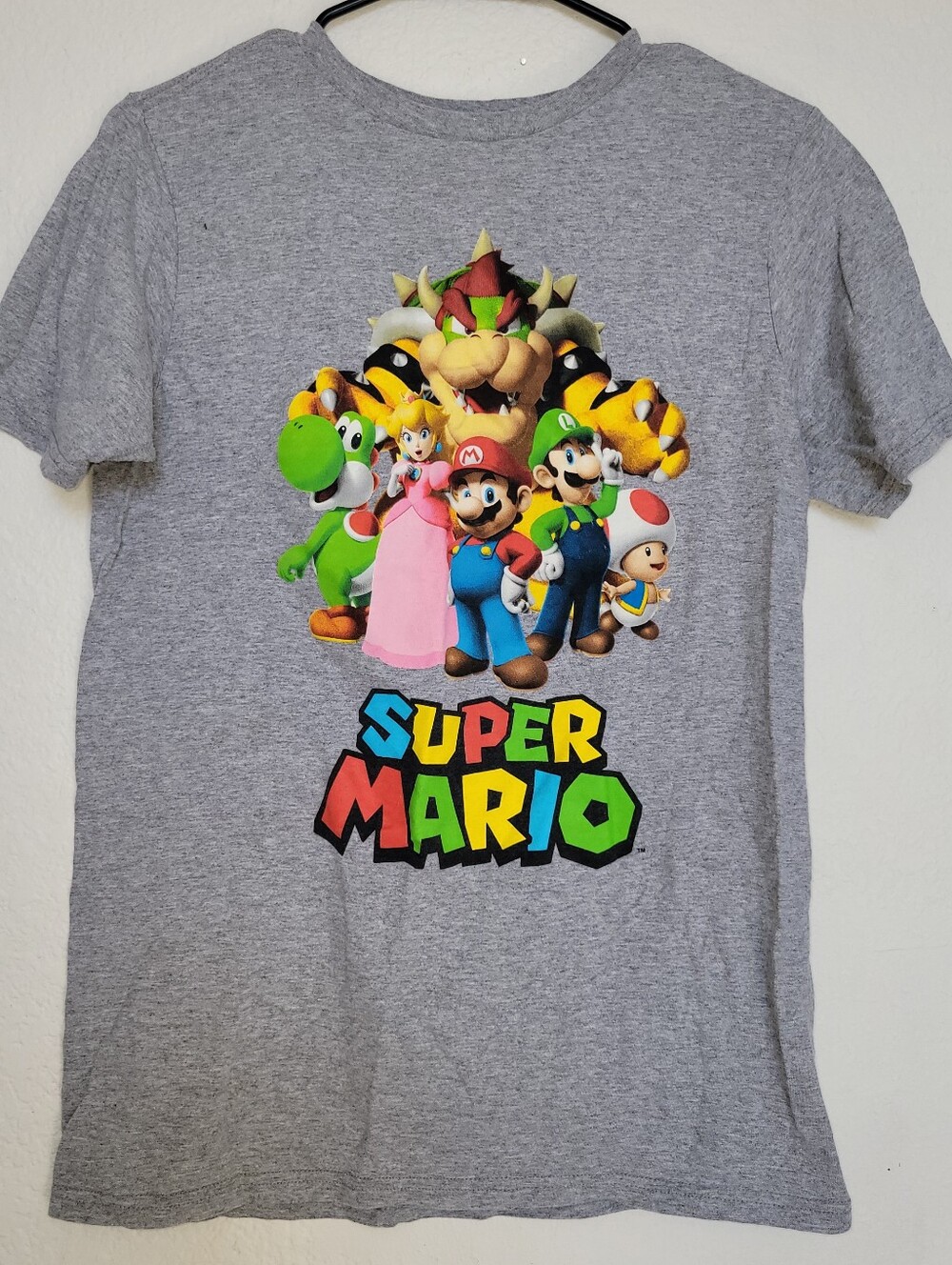 Nintendo Super Mario Grey Graphic T-Shirt